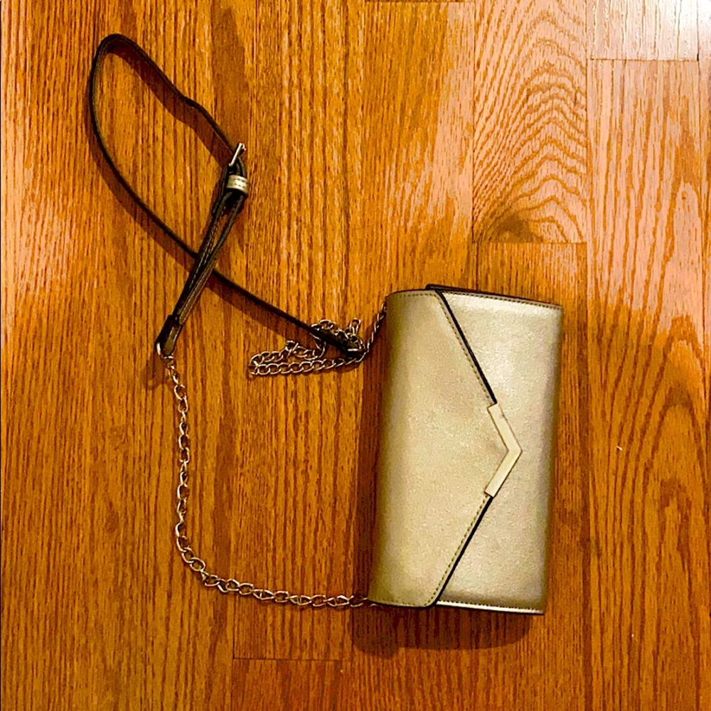 Crossbody bag/wallet - Metallic Sliver